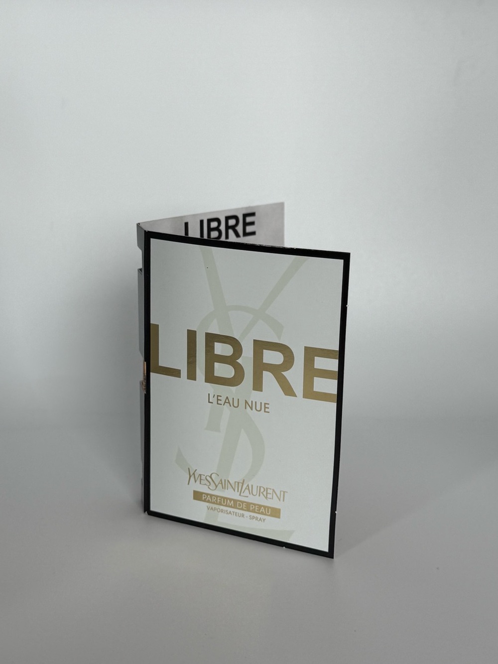 Yves Saint Laurent Libre L'Eau Nue Sample Card - White and Gold